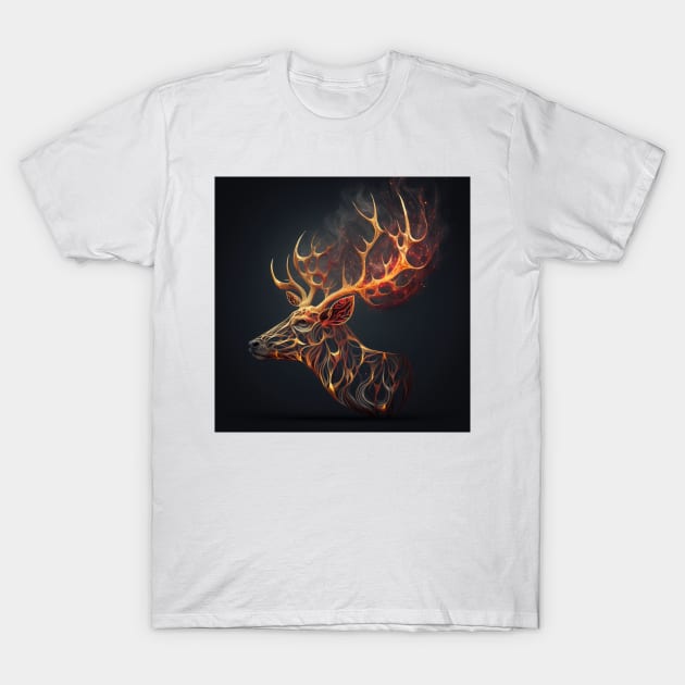 Stag Wisps 12 T-Shirt by thewandswant